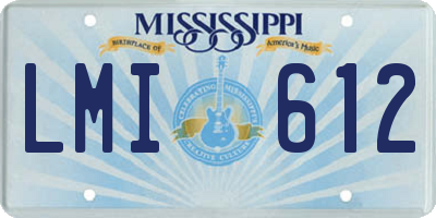 MS license plate LMI612
