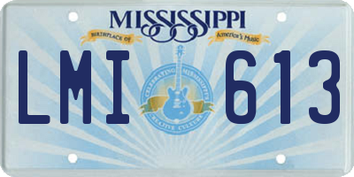 MS license plate LMI613