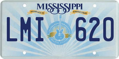 MS license plate LMI620
