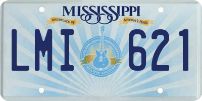 MS license plate LMI621