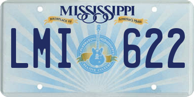 MS license plate LMI622
