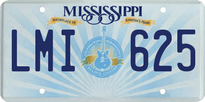 MS license plate LMI625