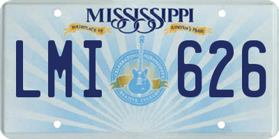 MS license plate LMI626