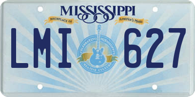 MS license plate LMI627