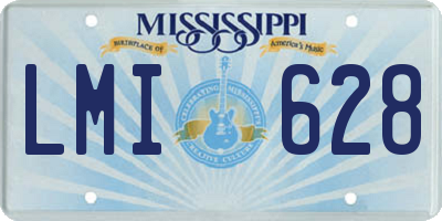 MS license plate LMI628
