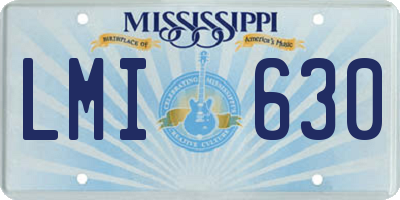 MS license plate LMI630