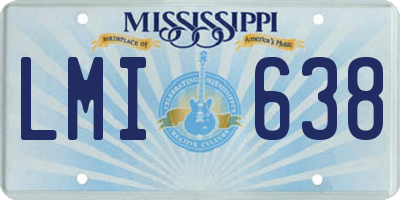 MS license plate LMI638