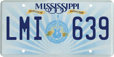 MS license plate LMI639