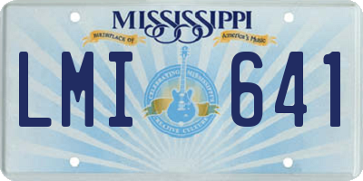 MS license plate LMI641