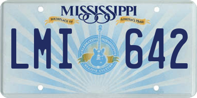 MS license plate LMI642
