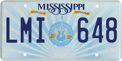 MS license plate LMI648