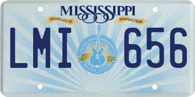 MS license plate LMI656