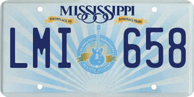 MS license plate LMI658