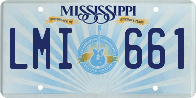 MS license plate LMI661