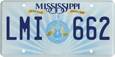 MS license plate LMI662