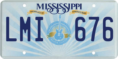 MS license plate LMI676