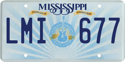 MS license plate LMI677
