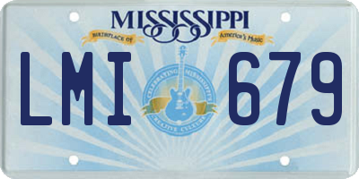 MS license plate LMI679