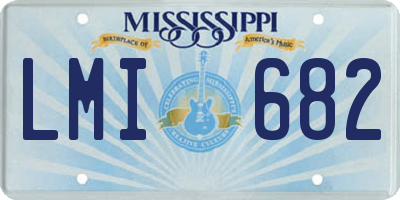 MS license plate LMI682