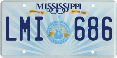 MS license plate LMI686