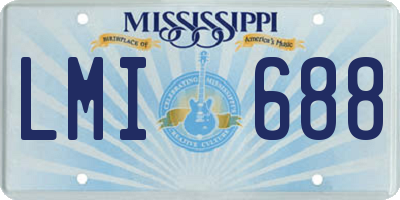 MS license plate LMI688