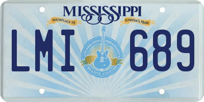 MS license plate LMI689