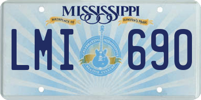 MS license plate LMI690