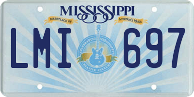 MS license plate LMI697
