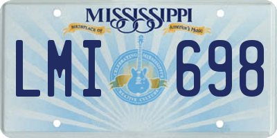 MS license plate LMI698