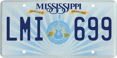 MS license plate LMI699