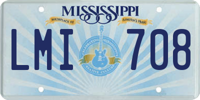 MS license plate LMI708
