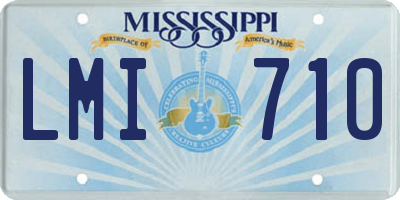 MS license plate LMI710