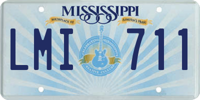 MS license plate LMI711