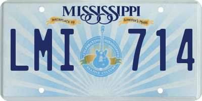 MS license plate LMI714