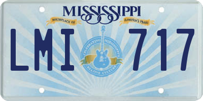 MS license plate LMI717