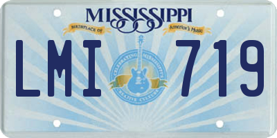 MS license plate LMI719