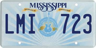 MS license plate LMI723