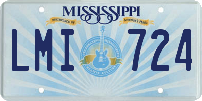 MS license plate LMI724