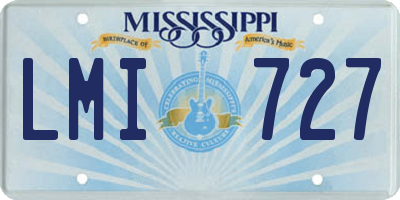 MS license plate LMI727