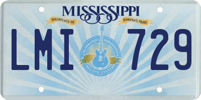 MS license plate LMI729