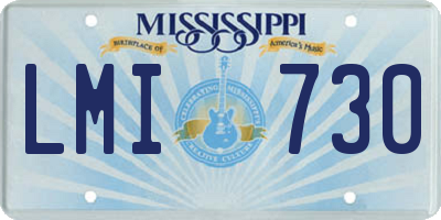 MS license plate LMI730