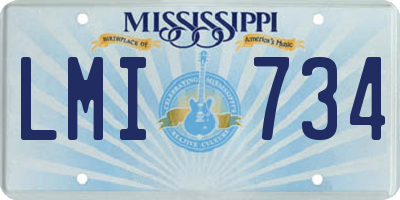 MS license plate LMI734