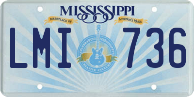 MS license plate LMI736