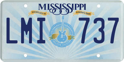 MS license plate LMI737