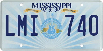 MS license plate LMI740