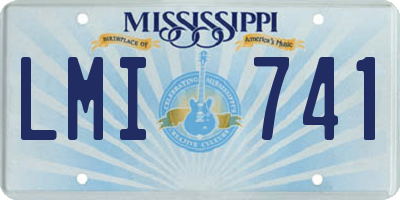 MS license plate LMI741