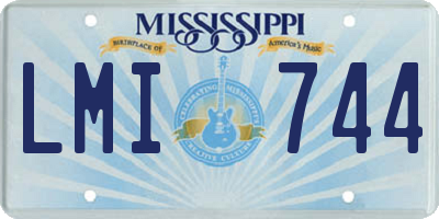 MS license plate LMI744