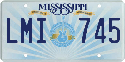 MS license plate LMI745