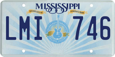 MS license plate LMI746