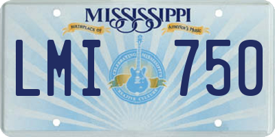 MS license plate LMI750
